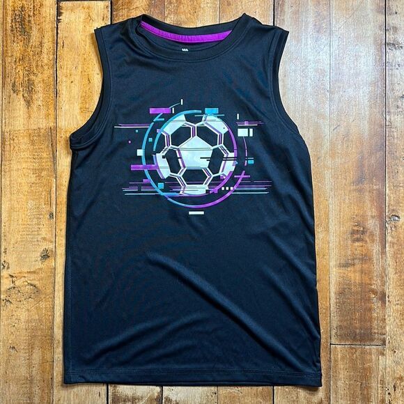 All In Motion athletic tops size 8 to 10 Black  Purple Red Soccer Tank Spring - Picture 2 of 10